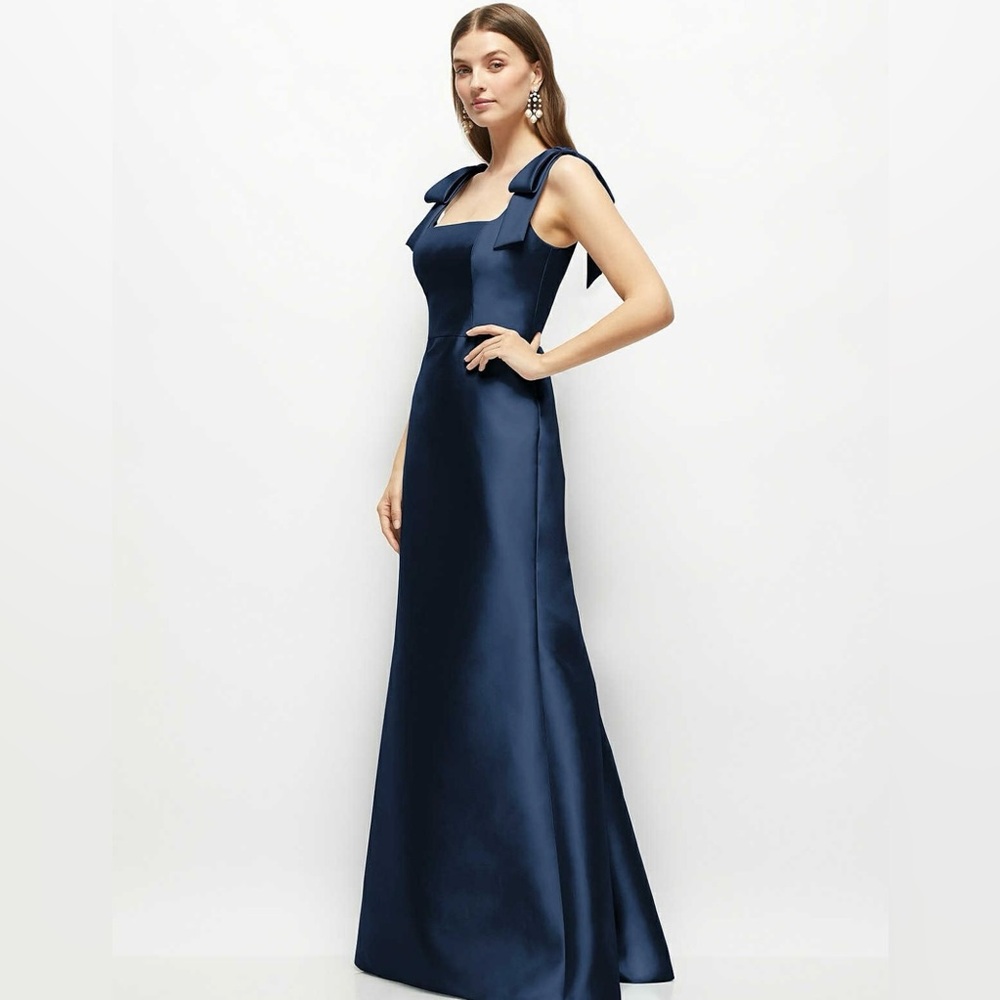ALFRED SUNG Navy Blue Maxi Dress